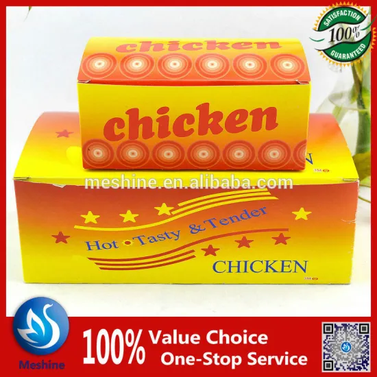 Disposable take away paper roast chicken wing box