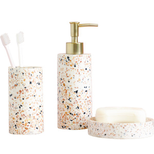 ファクトリーホテルポーセリンセラミックバスセットバスルームアクセサリーセット