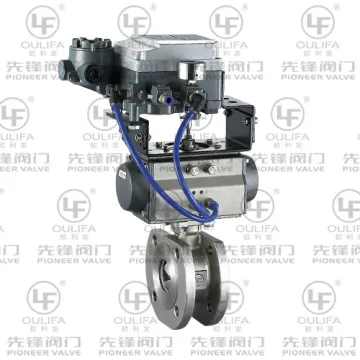 Pneumatic Wafer Type V-Port Ball Valve