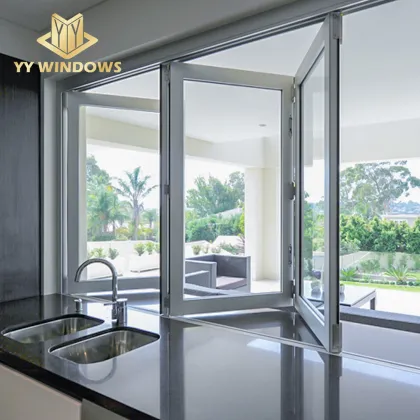AS2047 Aluminum Alloy Bi-folding Window - AkzoNobel Power Coated - Kitchen Use