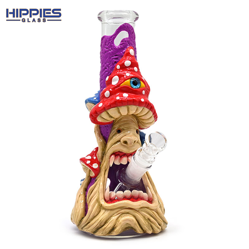 Mushroom demon Glass Beaker Bong