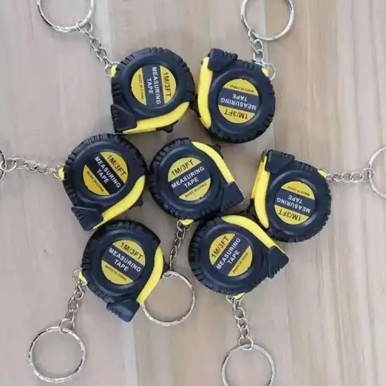 Mini Steel 1m Measuring Tape with Keychain