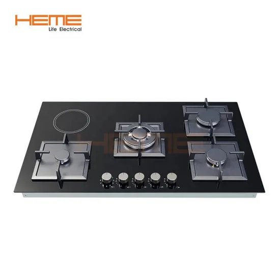 Popular 5-Burner Black Tempered Glass Built-in Electric Cooktop