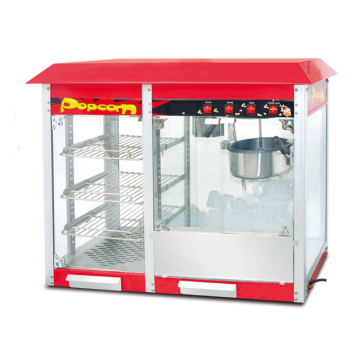 Commercial Electric Popcorn Machine with Warmer: 8 oz Popcorn Maker