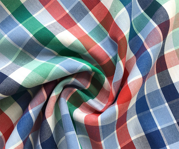 Multi Color Checked Apparel Fabrics