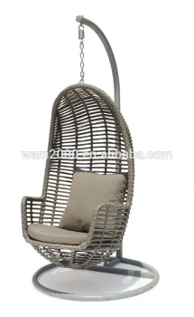 Steel PE Wicker Swing Chair