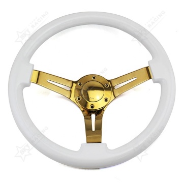 Vendita calda 14 '' Classico volante in oro in legno per auto