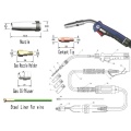 MIG saldatura torcia consumo 24KD