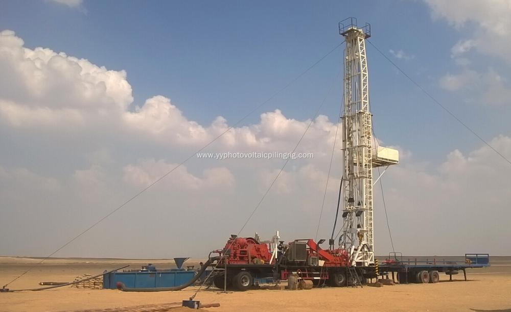 1500m Full Hydraulic Water Well Trailer-mounted Drilling Rig