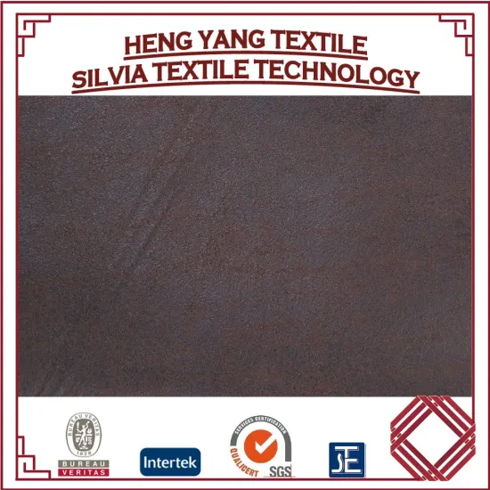 Polyester Leather with Bonding TC Fabric, Shiny Synthetic Leather