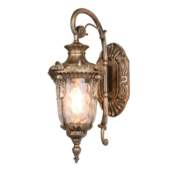 Popular European Antique Style Vintage Wall Lamp for Outdoor Aluminum Garden Lighting