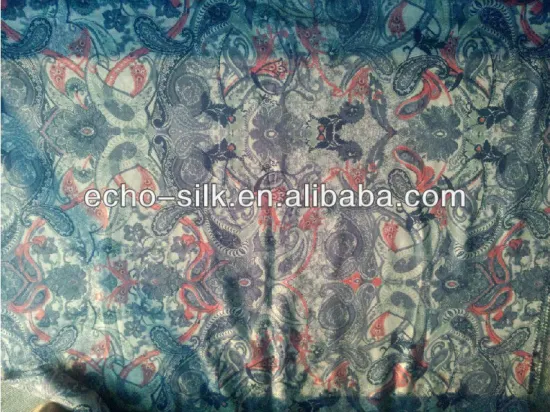 paisley printed silk cotton voile