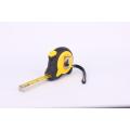 Black rubber coated yelllow abs case steel measuring tape 5m self-lock tape measure