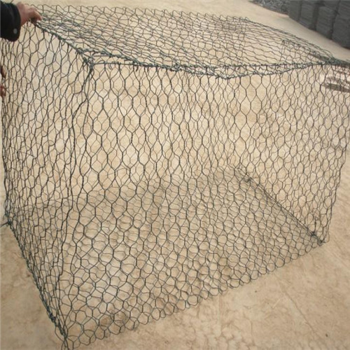 panier de gabion en filet hexagonal pour mur de pierre