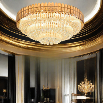 GOLD Luxury Modern Round K9 Crystal Chandelier Ceiling Lamp