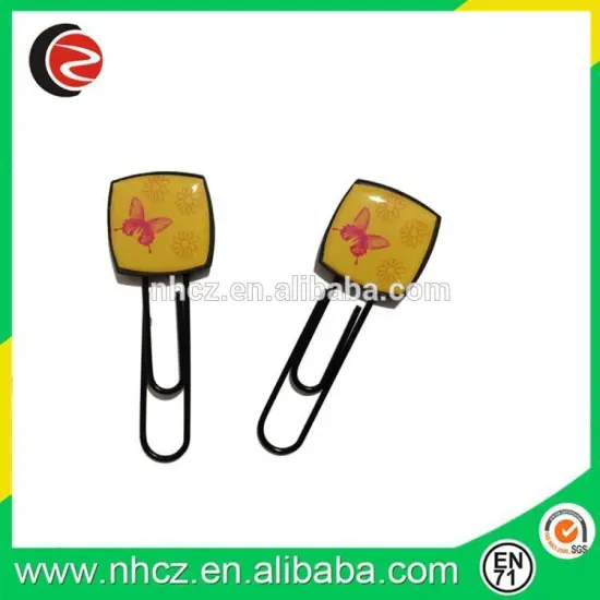 Square Shape Butterfly Printed PVC Bookmark