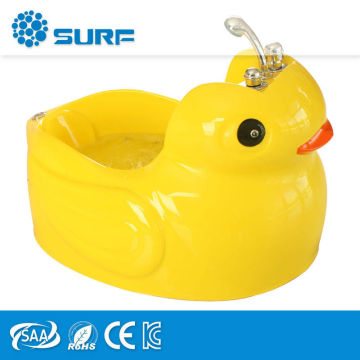 Yellow Duck Shape Acrylic Baby Portable Shower Tub