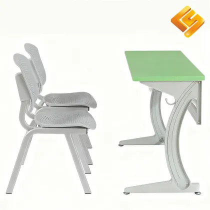 Heavy-Duty Classroom Desk with Wooden Seating Solution