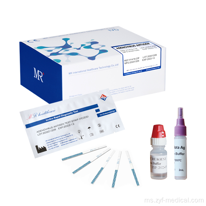 Jalur kit ujian cepat adenovirus antigen yang tepat