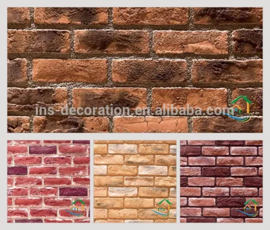 Wall decoration red brick stone