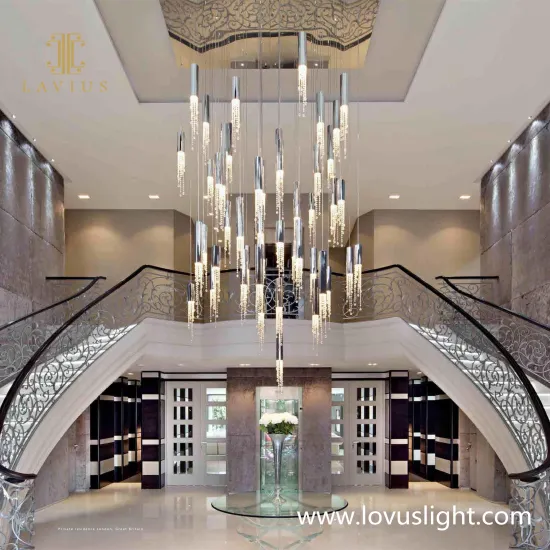 Creative chandelier fireworks stick shape chandelier Large hotel decoration chandelier shopping mall large chandelier