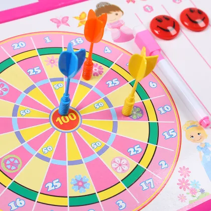 Dart Toys for Kids: Indoor/Outdoor Sport Game Set with Safe Dart Board