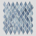 Mosaico redondo borde artesanía linterna forma de azulejos