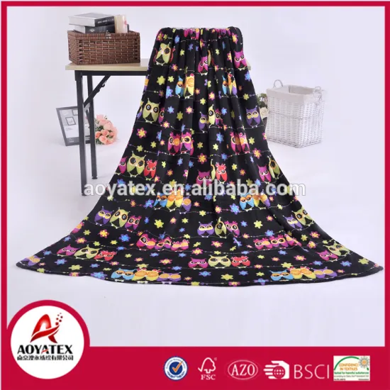 Dots printed grey coral fleece sherpa throw blanket