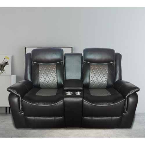 Sistema de cuero y sofá reclinable seccional