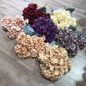 Yayun W-11105 Factory Wholesale Artificiale Silk Hydrangea Flowers per la decorazione della casa