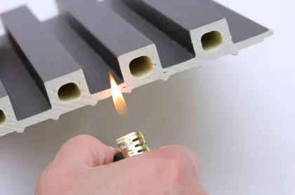 Indoor wall decoration fireproof fluted decor pared wpc panel composite pvc wall panel wpc wall panel