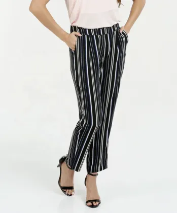 Elastic On the Waist Casual Pants Trouser