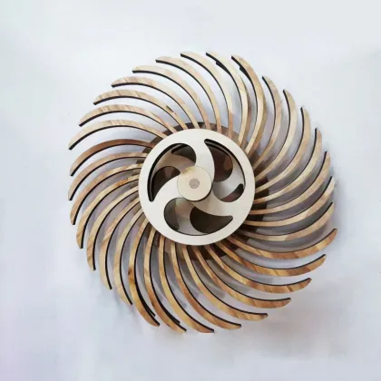 Geometric Kinetic Art Magic Windmill: 3D Rotating Kinetic Sculpture for Home Decor