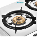 Cooktop elegante com acabamento em aço inoxidável com 3 queimadores