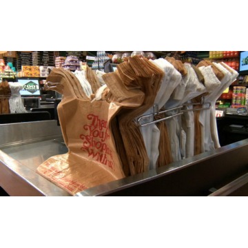 Grocery Supermarket Custom Black Plastic Packaging Bags In Bulk