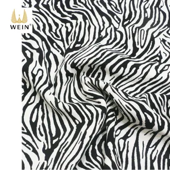 Soft Viscose Rayon Crepe Fabric - Zebra-Stripe Printed, In Stock, Per Meter