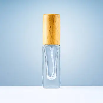 Perfume Atomizer with Wood Cover Portable Fragrance Bottle