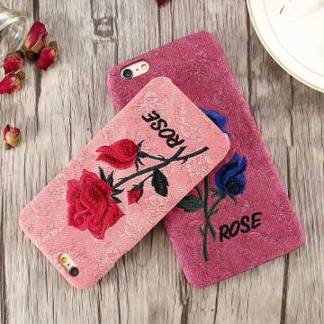 Ręcznie robiona torba na telefon z haftem 3D Roses