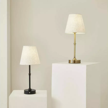 Cordless Tapered Shade Gold Rechargeable Accent Lighting