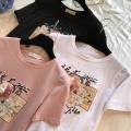 4 IN 1ファッション刺繍フラワーTシャツ