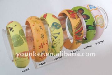 Fashion Style Painted Wooden Bangles