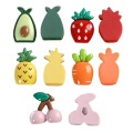 So großartig !!! Süße 3D-Frucht Flatback Cabochons Avocado Erdbeere Ananas Karotte Kirsche Schleim Charms Schmuckherstellung DIY