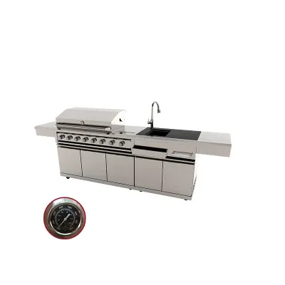 Modern Design Stainless Steel Kitchen Commercial BBQ Gas Grill