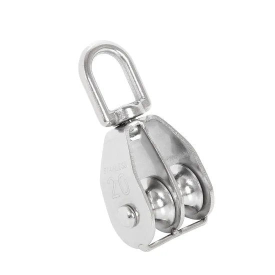 Rigging Double Block with Stainless Steel 304 Wire Rope Chain: Enhancing Traction and Efficiency with a Double Pulley Block System