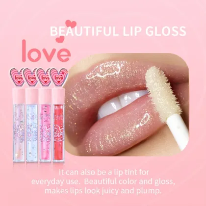 6 Colours Liquid Lip Glaze - Love Mirror Hydration Lipstick Lip Nectar Doe Lip Oil Glossy Shine
