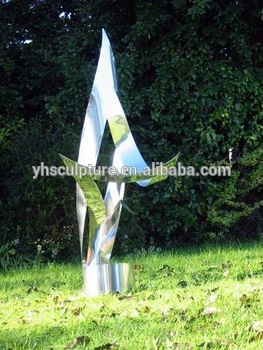 polished metal abstract art sculpture