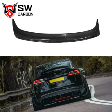 Carbon Wing Trunk Lip Splitter Aerodynamic Body Kit for Tesla Model X