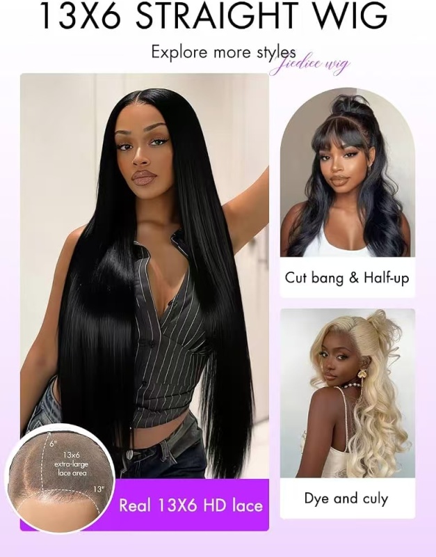 13x6 HD Lace Straight Pre-Plucked Wig