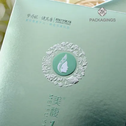 Custom ivory board material paper facial mask box