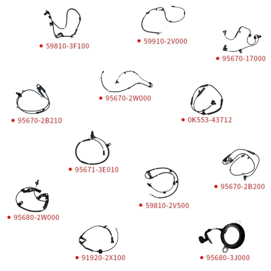 Factory Price ABS Sensors for Hyundai Kia: Part Numbers 95670-2p000, 95670-3a500, 95670-2b200, 95670-2d150